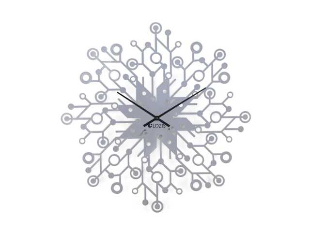 Galaxy Wall Clock - Large Silver Metal Decor Astronomy Design Gift Ideas - image 1