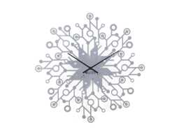 Galaxy Wall Clock - Large Silver Metal Decor Astronomy Design Gift Ideas - thumbnail 1