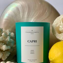 Capri Lemon Verbena Soy Wax Candle, 7.7Oz Mediterranean Revival, Amalfi Coast - thumbnail 2