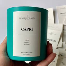 Capri Lemon Verbena Soy Wax Candle, 7.7Oz Mediterranean Revival, Amalfi Coast - thumbnail 3