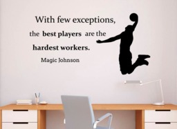 Best Players Hardest Workers Wall Quotes Decal Vinyl Stickers Basketball Home Art Decor Living Room Removable Interior - 20Qts - thumbnail 1
