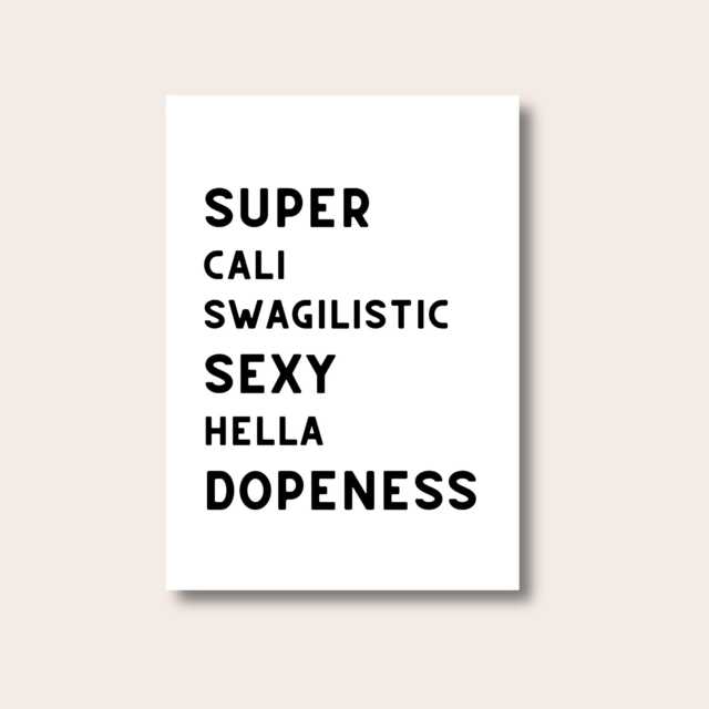 Fun Quote Poster, Prints, Typography Wall Print, Bold Text Art, Home Decor, Gifts For New - image 1