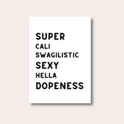 Fun Quote Poster, Prints, Typography Wall Print, Bold Text Art, Home Decor, Gifts For New - thumbnail 1