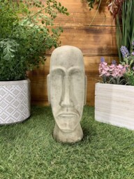 stone Garden Easter Island Head/ Moai/ Tiki Concrete Ornament - thumbnail 1