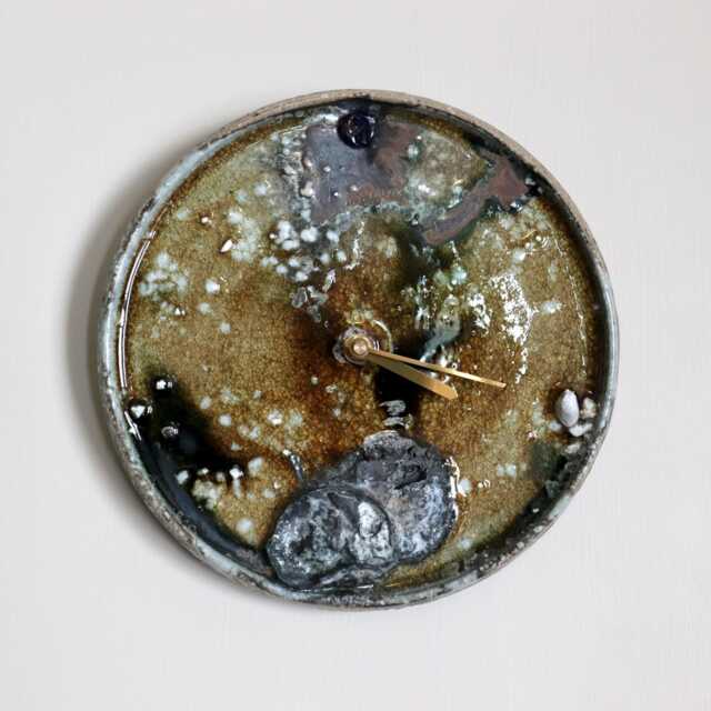 Ceramic Wall Clock - B By Ohara Koichi/Japanese Studio Pottery/Made in Tokoname Japan - image 1