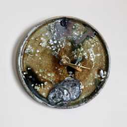 Ceramic Wall Clock - B By Ohara Koichi/Japanese Studio Pottery/Made in Tokoname Japan
