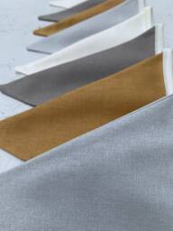 Linen Bunting - Mustard Garden Decor Baby Shower Nursery Wall Hanging Room Neutral Garland - thumbnail 1