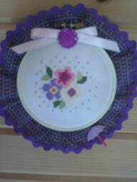 Flowers in A Hoop Wall Hanging - thumbnail 1