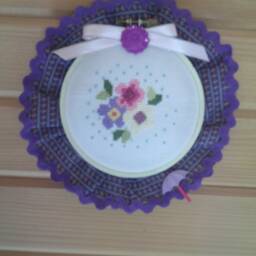 Flowers in A Hoop Wall Hanging - thumbnail 2