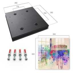 Urban Watercolor Wall Mounted Key Cabinet, Purple Industrial Box, Art, For Lovers Of Art & Architecture - thumbnail 4