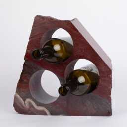 Handmade Burgundy Marble Wine Bottle Holder Unique Rack - thumbnail 4
