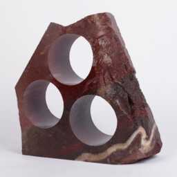 Handmade Burgundy Marble Wine Bottle Holder Unique Rack - thumbnail 3