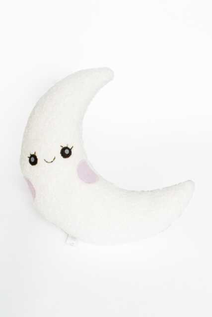 Handmade Moon Decorative Cushion - Boucl?? Wool - Poetic Gift For Kids' Room Unique Artisan Decoration Caro & Zolie - image 1