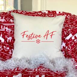 Festive Af Christmas Cushion, Pillow, Decor, Movie Gift - thumbnail 2