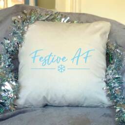 Festive Af Christmas Cushion, Pillow, Decor, Movie Gift - thumbnail 3