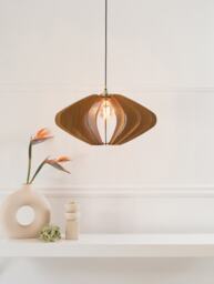 Wood Lampshade, Pendant Light, Wooden Ceiling Fixture, Chandelier, Modern Design, Dining Mid Century, Scandinavian Style