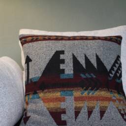 Boho Pillow Cover - Wool Blend, Southwestern Design - thumbnail 2
