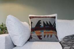Boho Pillow Cover - Wool Blend, Southwestern Design - thumbnail 1