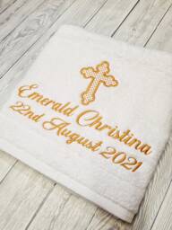 Personalized Orthodox Christening Towel, Custom Embroidered Cross, Baptism Keepsake, Religious Ceremony Gift, Baby Dedication