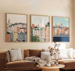Set Of 3 Dublin Posters, Ireland Travel Prints, Wall Art Set, Irish City Poster Decor Gift For Home - thumbnail 1