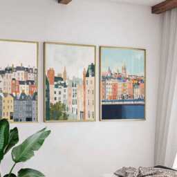 Set Of 3 Dublin Posters, Ireland Travel Prints, Wall Art Set, Irish City Poster Decor Gift For Home - thumbnail 3