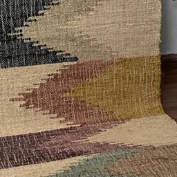 Handwoven Hemp-Cotton Kilim Rug, 5x7 Ft, Traditional Dhurrie - thumbnail 2