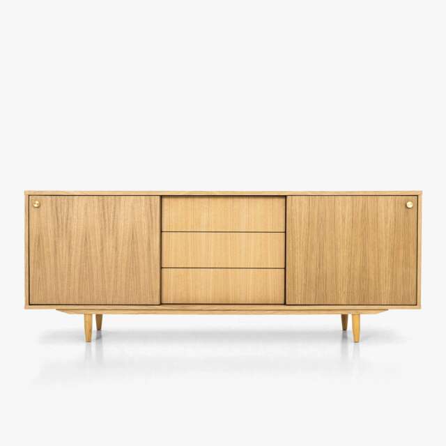 Mid-Century Sideboard, Dresser, Commode, Credenza Made Of Oak Vaneer - Livlo D-S05 - image 1