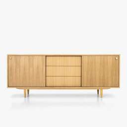 Mid-Century Sideboard, Dresser, Commode, Credenza Made Of Oak Vaneer - Livlo D-S05