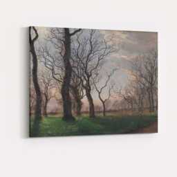 Bare Trees Woodland Landscape Atmospheric Nature Painting Canvas Wall Art Print Decor Picture Ready To Hang - thumbnail 4