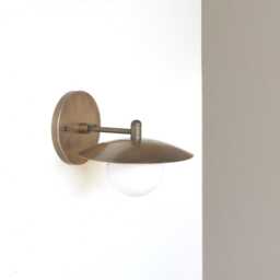 Brass Wall Sconce - Light With Brass Shade - Minimal Sconce Light, Ul Listed, Ppq4. No.0417 - thumbnail 2