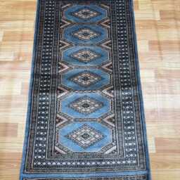 2x4 Gray Color Bokhara Rug - 0.60x1.20 Bedroom Luxury Area Turkish Fine Quality Afghan - thumbnail 2