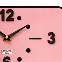 Mid Century Style Wall Clock - 30cm Pink Vintage French Formica Retro Wooden 1950S Atomic Gift Off The Clocks - thumbnail 3