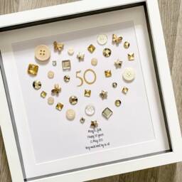 Gem Heart Wedding Anniversary Personalised Picture/Any Year Birthday Gift - thumbnail 3