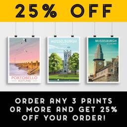 Musselburgh Print - St Andrews High Church Edinburgh Poster East Lothian Midlothian - thumbnail 2