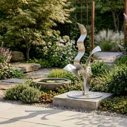 Luxury Metal Sculpture Handcrafted Plant Art Modern Decor For Indoor Or Outdoor Settings - thumbnail 1