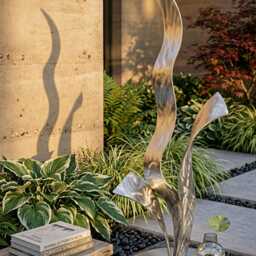 Luxury Metal Sculpture Handcrafted Plant Art Modern Decor For Indoor Or Outdoor Settings - thumbnail 4