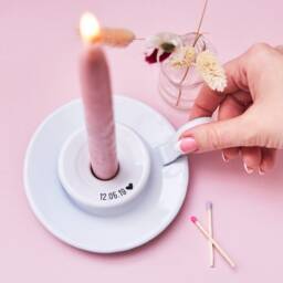 Enamel Personalised Special Date Candle Holder - thumbnail 2