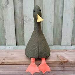 Cool Canard Doorstop/Bookend. Army Green Olive - Diy Funny Doorstops Duck Decor House Warming Unique Gift Fun Home Accent - thumbnail 2
