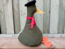Cool Canard Doorstop/Bookend. Army Green Olive - Diy Funny Doorstops Duck Decor House Warming Unique Gift Fun Home Accent - thumbnail 1