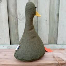 Cool Canard Doorstop/Bookend. Army Green Olive - Diy Funny Doorstops Duck Decor House Warming Unique Gift Fun Home Accent - thumbnail 3