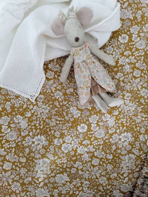 Fitted Crib Sheet Liberty London Fabric - Floral Baby Bedding Nursery - image 1