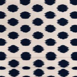 Faux Roman Shade Valance in Navy White Ikat Dots, Custom Made Fully Lined Modern Valance, Quick Ship Ready To Hang Kitchen Window Treatments - thumbnail 3