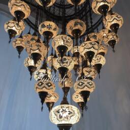 Turkish Mosaic Chandelier With 51 Large Globes , ID 153 - thumbnail 3