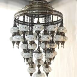 Turkish Mosaic Chandelier With 51 Large Globes , ID 153 - thumbnail 2