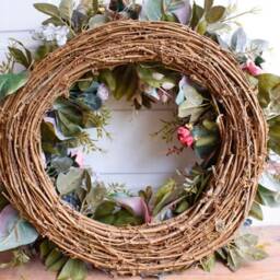 Spring Summer Wildflower Door Wreath, Round, For The Front Door, Wedding, Home, Decoration, Artificial Flower, M, 50cm, Christmas, Easter - thumbnail 3
