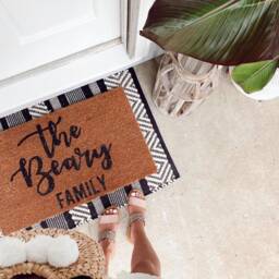 Custom Personalized Family Name Doormat, Family Name, Housewarming Gift, Cute Trendy Gift Idea, Wedding - thumbnail 2
