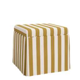 Striped Storage Ottoman, Skirted Cabana Stripes - thumbnail 2