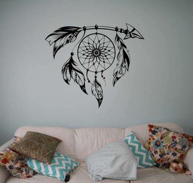 Amulet Dreamcatcher Wall Vinyl Decal Native American Sticker Sleep Symbol Home Interior Bedroom Removable Decor Graphics 18(Na - image 1