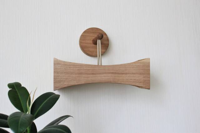 Adjustable Oak Plug-In Wall Sconce, Modern Foyer Lamp - image 1