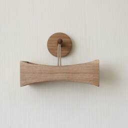 Adjustable Oak Plug-In Wall Sconce, Modern Foyer Lamp - thumbnail 4
